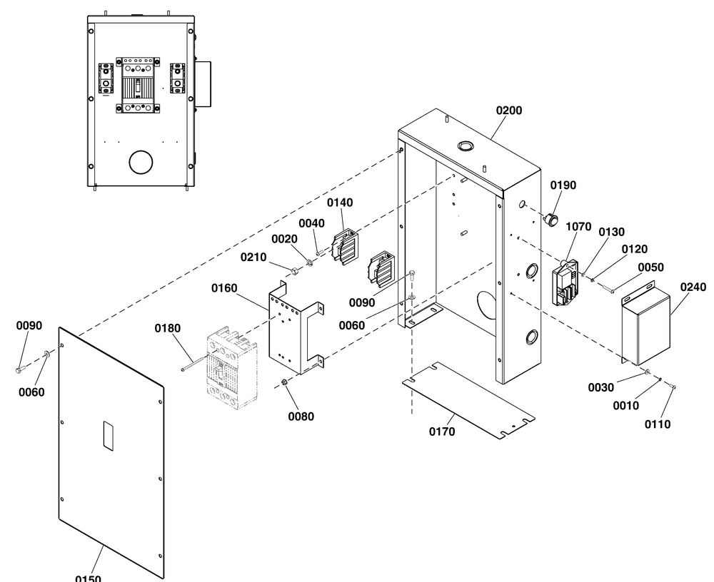 Control Box Group Diagram and Parts List for 076761-01  Briggs and Stratton Generator